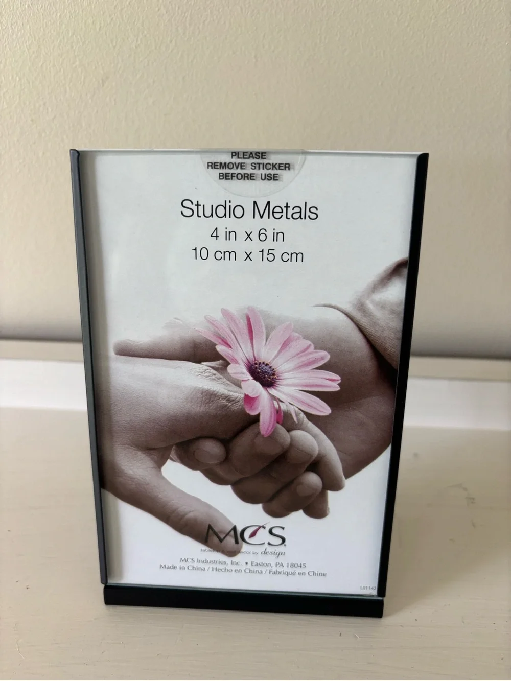 MCS Studio Metals Black Metal Photo Frame 4x6 Portrait Freestanding L01142